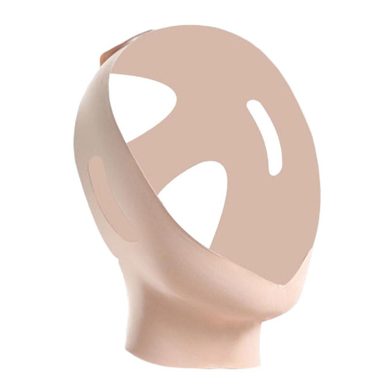 Facial lifting and firming sleep mask to enhance facial contours, create a V-shaped face and reduce nasolabial folds.